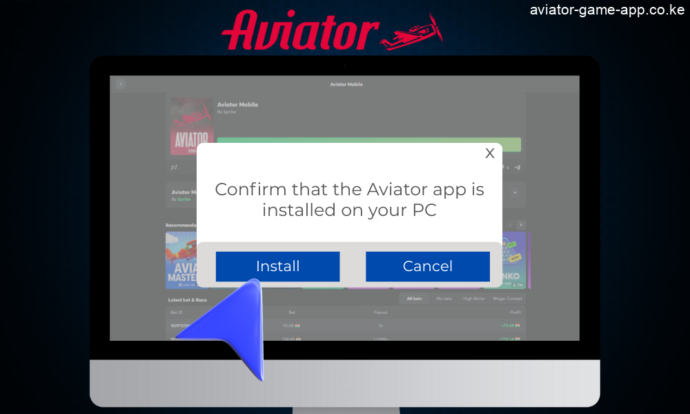 Confirm the installation of the program